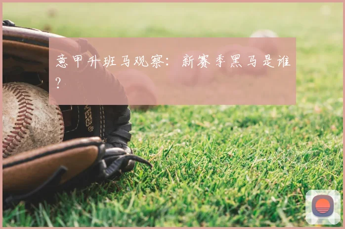 意甲升班马观察:新赛季黑马是谁?
